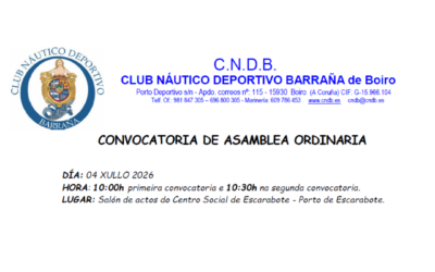 Convocatoria Asamblea Ordinaria de Socios CNDB